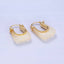 14K Gold Filled Clear Hoop Earrings