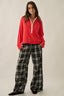 Textured Knit Half-Zip Mock-Neck Sweater