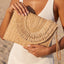 Intricate Paper Weave Envelope Clutch Bag