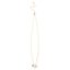 Gold necklace with star and pearl pendant on a white background