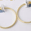 18K Gold Dipped Hammered Small Hoop Earrings