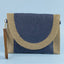 Half Moon Flap Woven Straw Clutch Bag