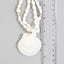 Large Sea Shell Pendant Double Strand Bead Necklace