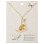 Floral Friend Gold Dog Dried Flower Necklace