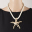 Starfish Twisted Cord Statement Necklace