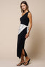 One Shoulder Maxi Dress W/ Waist Tie Scarf