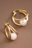 18K Gold Plated Waterproof Stainless Steel Hoop Earrings - 7193