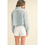 Cropped Boxy Denim Button-Down Shirt