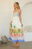 Tropical Scenic Print Midi Dress