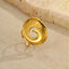 Ocean Starfish Shell Stainless Steel Ring_CWMM12421