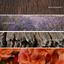 Collage of wood textures and floral images labeled 'Mahogany', 'Lavender', 'Teakwood', and 'Geranium'.