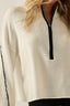 Textured Knit Half-Zip Mock-Neck Sweater
