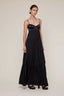 ELEGANT SILKY SLEEVELESS BRA TOP MAXI DRESS