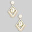 Cowrie Shell Beaded Open Frame Statement Drop Earrings