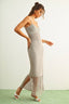 D3519   NET PATTERN ON BOTTOM KNITTED DRESS