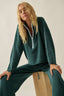 Textured Knit Half-Zip Mock-Neck Sweater