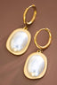 18K Gold Plated Waterproof Stainless Steel Drop Earrings - 7586