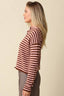 Elina Striped Collar Knit Top
