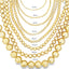 18K Gold and Rhodium Filled Beaded Chain Necklace