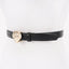 Faux Leather Metal Shell Buckle Belt