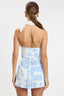 BIG PASTEL DOLMEN WAIST TIE POINT TUBE MINI DRESS