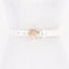 Faux Leather Metal Shell Buckle Belt