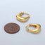24K Gold Filled Square Latch Earrings