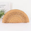Semicircle Woven Straw Clutch