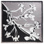 Iris Contrast Print Silk-Feel Square Scarf