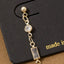 Mixed Round & Baguette Cz Chain Drop Earrings