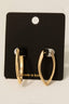 Pointed Oval Hinge Hoop Earrings