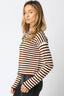 Elina Striped Collar Knit Top