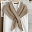Solid Cross Triangle Shawl Casual Wrap