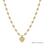 Water Resistant 6MM Beaded Chain with Puffy Heart 16"-18" Necklace
