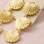 Triple Sea Shell Linked Dangle Earrings
