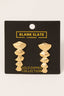 Gold Dipped Five Layered Shell Drop Earrings
