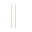 Long Dainty CZ Baguette Link Drop Earrings (K71A)