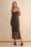 D3519   NET PATTERN ON BOTTOM KNITTED DRESS