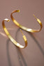 18K Gold Plated Waterproof Stainless Steel Hoop Earrings - 7197
