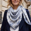 Vintage Floral Silk-Feel Square Scarf