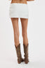 White micro mini skort