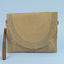 Half Moon Flap Woven Straw Clutch Bag