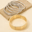 5Pc Metallic Bangle Bracelet Set - Hallelu Clothing Boutique