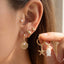 Starfish Shell Ocean Charms Earring Set