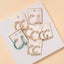 Gold Dipped Marble Beaded Earrings