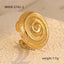 Ocean Starfish Shell Stainless Steel Ring_CWMM12421