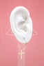 18K Gold Filled Cross Open Hoops Dangle Drop Stud Earrings