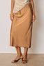 Satin Pull On Midi Skirt