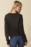 Elina Striped Collar Knit Top