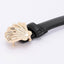 Faux Leather Metal Shell Buckle Belt